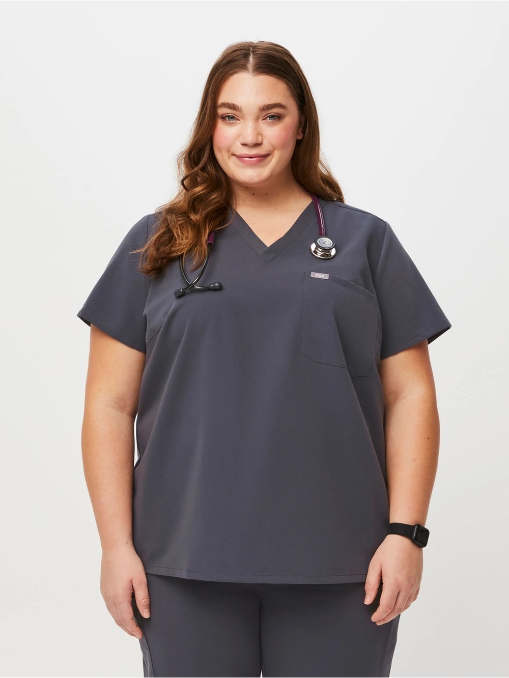 Figs Catarina One-Pocket Scrub Top Charcoal Women’s Size 3XL